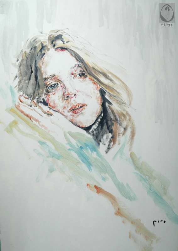 oil on paper - olio su carta di Piro